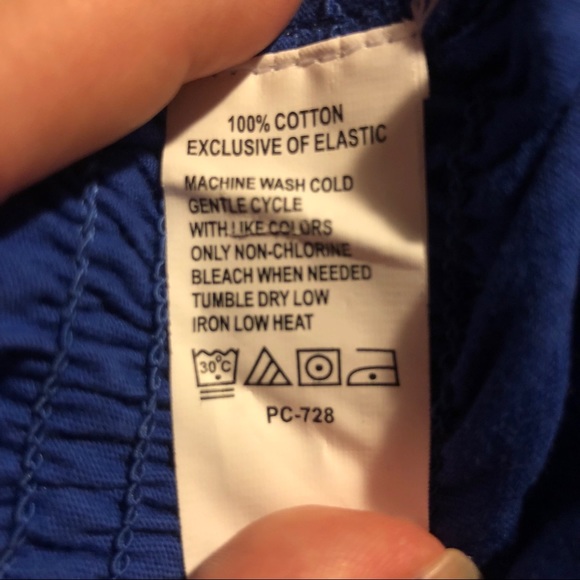 Izod Blue Shirt with crochet around neckline - Picture 7 of 7